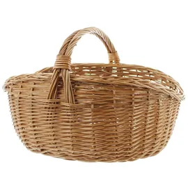 Dekoleidenschaft Tragekorb aus Weide Einkaufskorb 32 x 40 x 29 cm braun