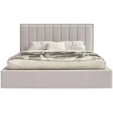 Selsey Polsterbett, Taupe, Textil, 2-Sitzer, 140x200 cm, Schlafzimmer, Betten, Polsterbetten