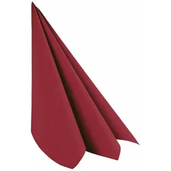 VEPATIM 100x Servietten Airlaid 40x40cm 1/4 -Falz stoffähnlich hochwertig bordeaux
