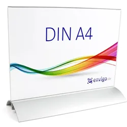Tischaufsteller »Aluminium Clip« DIN A4 quer