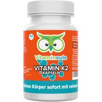 Vitamin K2 MK7 All Trans Kapseln - 200μg - hochdosiert - Qualität aus Deutschland - vegan - laborgeprüft - ohne Zusätze - aus Blumenöl - 100% All Trans - ohne Soja - Vitamineule®