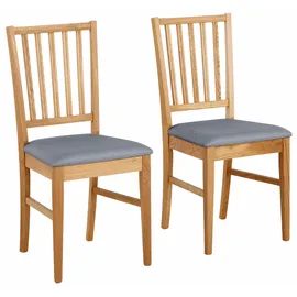 Home Affaire Esszimmerstuhl »Ruanda Küchenstuhl TOPSELLER« (Set) 2 Stk.im 2er, 4er oder 6er-Set, Holzstuhl grau