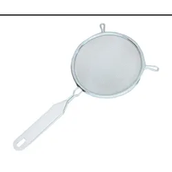 Global Partner Haushaltssieb Küchensieb Drahtsieb Metallsieb Mehlsieb Abtropfsieb rund verzinnt ca 120mm für Küche Backen Kochen