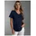 TRIGEMA Oversized T-Shirt V-Ausschnitt Blau M