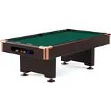 Automaten Hoffmann Billardtisch Club Pro III Dekor Nussbaum, Anti-Fleck, Grün, 9 ft (Spielfeld 254x127 cm)