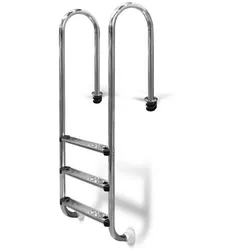 Einbauleiter eng, 3-stufig V2A Edelstahl