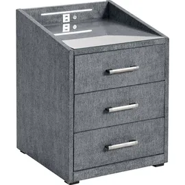 ed exciting design Nachtschrank Moon 47 x 46 x 61 cm Grau