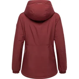 Ragwear Damen warme Wasserdichte Winterjacke mit verstellbarer Kapuze Bevin Warm YOUMODO Wine Red Gr. 4XL - 4XL