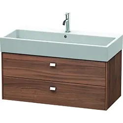 Duravit Brioso Waschtischunterbau BR415601079 984x459mm, Nussbaum Natur/Chrom, 2 Auszüge