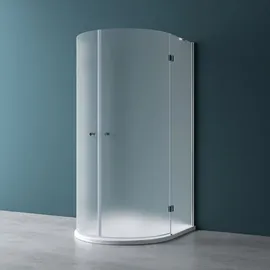 mai & mai Runddusche mit Türanschlag rechts 100 x 100 cm satiniert ESG-Sicherheitsglas R03k