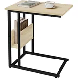Woltu Beistelltisch Kaffeetisch Couchtisch Sofatisch Nachttisch Betttisch Laptoptisch, Gestell aus Metall, Tischpltte aus Spanplatte,