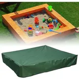 Sandkastenabdeckung 120 X 120 Cm, Wasserdicht, Uv-schutz 70 %, Passend Für Oxford-sandkästen, Mit Kordelzug, Grün