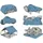 VOREL Abdeckplane Gewebeplane 3 x 5 m blau