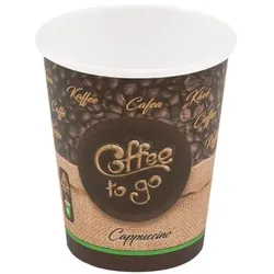 1000 Kaffeebecher Coffee to go Becher "Latte Macchiato" M 200 ml glatt