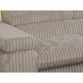 MKS Meble Eckcouch Cord 2-Sitzer Grau