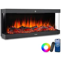 Tectake Elektro-Wandkamin Schwarz