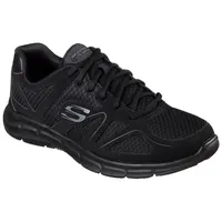 Skechers VERSE-FLASH POINT Sneaker Freizeitschuh, Halbschuh, Schnürschuh mit Memory Foam-Ausstattung schwarz 39 EU