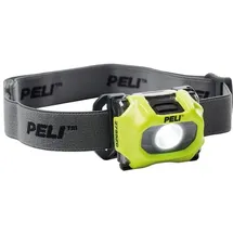 Peli 2755Z0: ATEX Zone 0 Ex-Schutz LED-Stirnlampe, Premium-Stirnlampe, Hohe Qualität für Industrie, Handwerker, Feuerwehr, IP54 staub- und spritzwassergeschützt, 115 Lumen, Farbe: Gelb