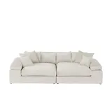 Smart Big Sofa im modernem Cord Lianea ¦ beige ¦ Maße (cm): B: 260 H: 86 T: 133.0