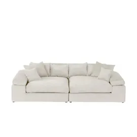 Smart Big Sofa im modernem Cord Lianea ¦ beige ¦ Maße (cm): B: 260 H: 86 T: 133.0