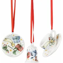 Hutschenreuther Weihnachten Sammelserie Weihnachtslieder 2025 "Alle Jahre Wieder Mini-Set 3-teilig Tasse (Mini-Teller, Glocke, Tasse)