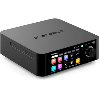EVERSOLO Play All-in-One Musik-Streamer mit Verstärker | 5,5-Zoll-Touchscreen, unterstützt Multi Room & Room Correction, Stream Tidal, Qobuz, Amazon Music & More | Schwarz (CD Edition)