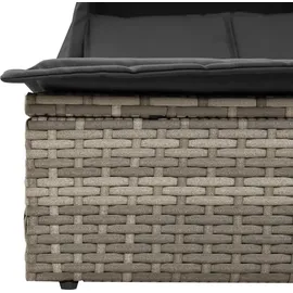 vidaXL Doppel-Sonnenliege 53 x 24 x 110 cm Grau