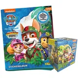 PAW PATROL Sammelkarte Paw Patrol Jungle Pups Sammelsticker 1 Display (36 Tüten)+Sammelalbum