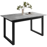 Lookway Esstisch ARTON II ausziehbarer Tisch 140 cm, Breite: 140-195 grau Metallbeine U