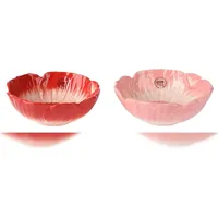 Decoris Dekoschale Blumenform Rot/Rosa 16 cm 1-tlg.