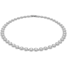Swarovski Una Angelic Halskette Rund Weiss / Kristall Silber
