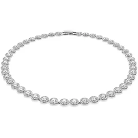 Swarovski Una Angelic Halskette Rund Weiss / Kristall Silber