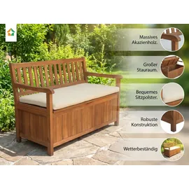 prestige home living outdoor Sitzbank 119,5 x 63 x 84 cm Braun