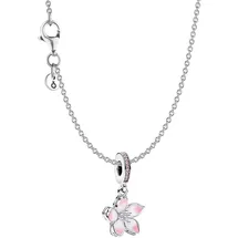 Pandora Damen-Halskette Silber Geschenkset Kirschblüte