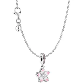 Pandora Damen-Halskette Silber Geschenkset Kirschblüte