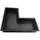 Wacredo GFK Winkelbecken 140 x 70 x 35cm Kneippbecken Teichbecken Wasserspielbecken architektonisches Wasserbecken für Wasserspiel Glasfaser (Schwarz)