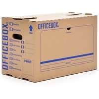 KK Verpackungen Aufbewahrungsbox (Spar-Set, 25 St., 25er-Set), Officebox - Umzugskarton Archivkarton Ordnerkarton Aktenkarton Braun braun