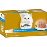 Cupcakes Purina Katze Holzdose Essen Nass für Gourmet Gold Thunfisch 4x85g