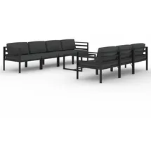vidaXL Garten-Lounge-Set 8-tlg. Aluminium anthrazit