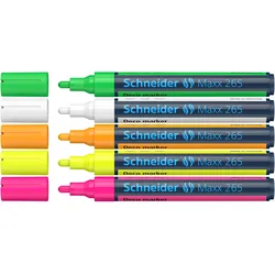 Schneider Kreidemarker Maxx 265 Karton Box sortiert, 5 Stück