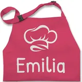 Kinderschürze Schürze Kinder Jungen Mädchen - Kochschürze - mit Name - 2-6 Jahre - Pink - kinderkochschürze koch kinderkochschürzen kind kochen kochschürzen für kleinkinder küche - 2-6 Jahre
