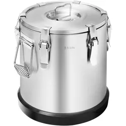 Thermobehälter Edelstahl - 15 L - Royal Catering - Gummiboden RC-TFT15