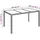 vidaXL Gartentisch mit Glasplatte 150 x 90 x 75 cm Grau
