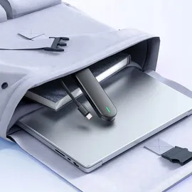 Mcdodo HU-1430 5 in 1 USB-C HUB, 3-Port USB-Hub (1x 3.0, 2x 2.0) + SD Cardreader, schwarz