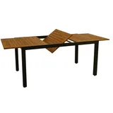 DEGAMO Gartentisch Ausziehtisch 150/200 x 90 x 75 cm Grau/Braun