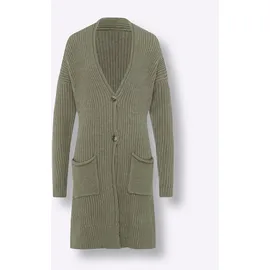 Heine Strickjacke in Khaki 48