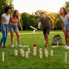 Relaxdays Kubb Wikingerspieln aus Kieferholz