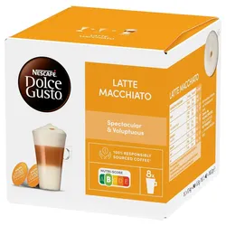 Nescafé Dolce Gusto Kaffeekapseln Latte Macchiato – Latte Macchiato Kapseln (8 Portionen, 16 Kapseln)