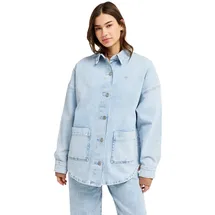 Roxy Shirtjacke "Kick Back Washed", Damen, Gr. XS, sunbleached, Obermaterial: 74% Baumwolle, 25% Recycled Baumwolle, 1% Elasthan., Shirts Shirtjacke