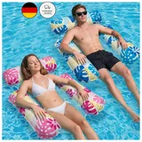 Elidepe Luftmatratze 4-in-1 Pool Spielzeug Wasserhängematte 2 Stück XL, PVC